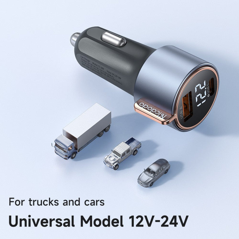 Chargeur de Voiture Double USB avec Affichage Numérique